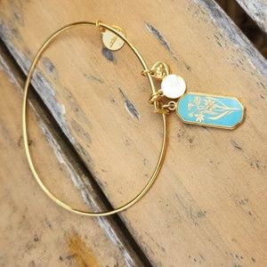NWOT Alex and ani Jonquil gold finish bangle bracelet